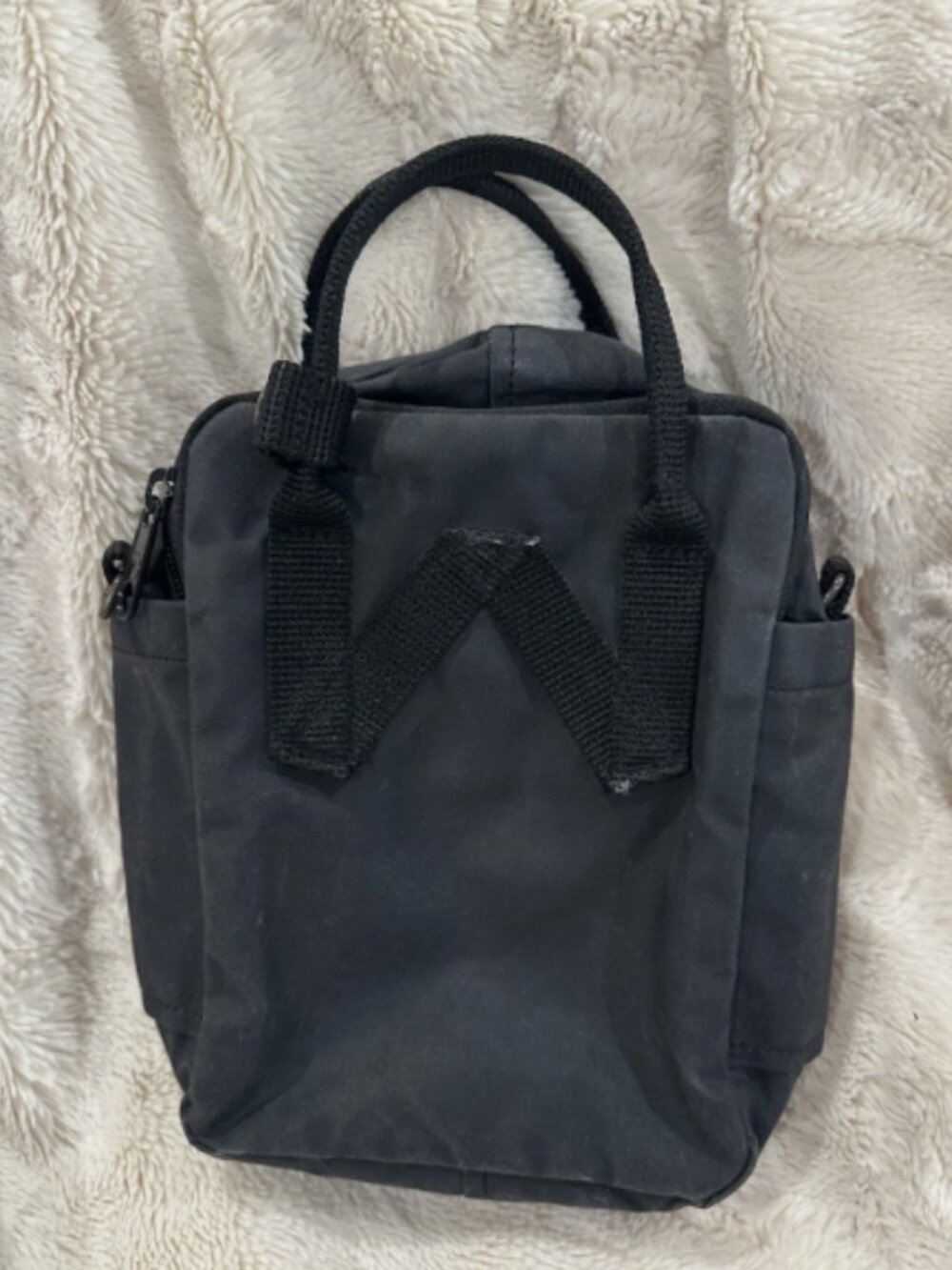 Fjallraven Kanken Mini Backpack Dark Gray Black Lightly Used - Picture 4 of 5